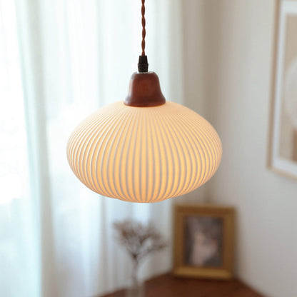 Handcrafted White Ceramic Light