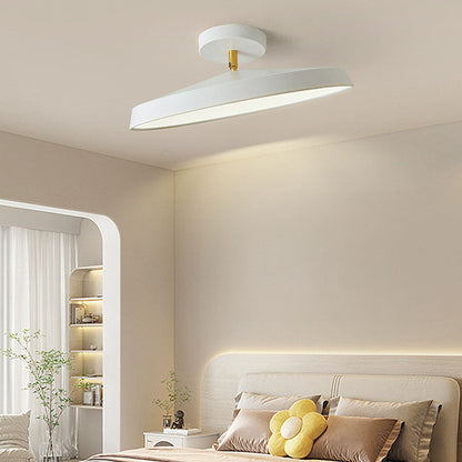 White Semi-Flush LED Light