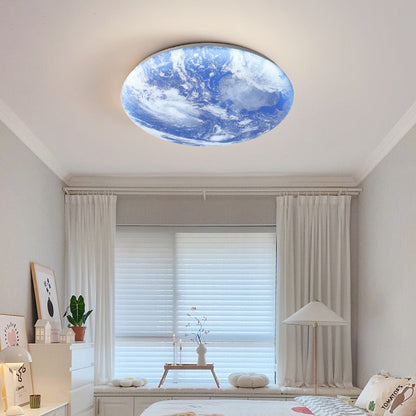 Moon-Inspired Art Deco Ceiling Light