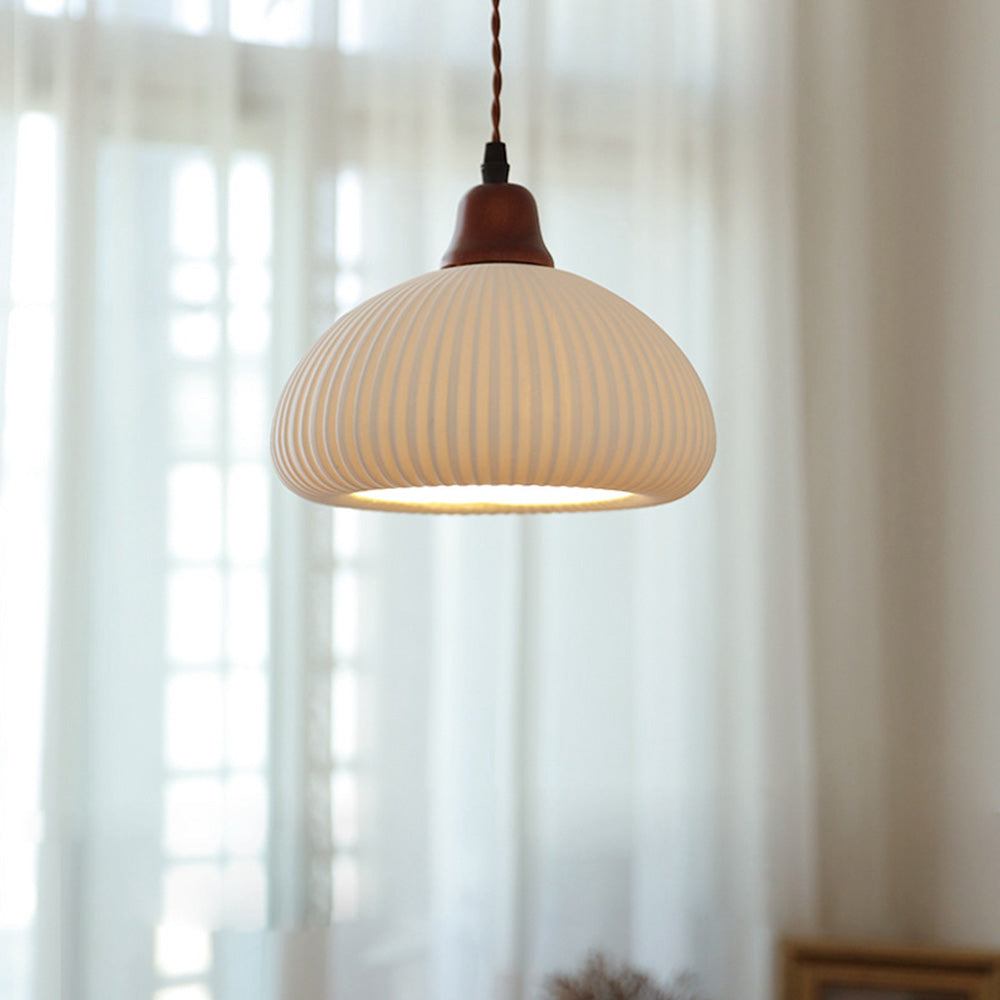 Handcrafted White Ceramic Light