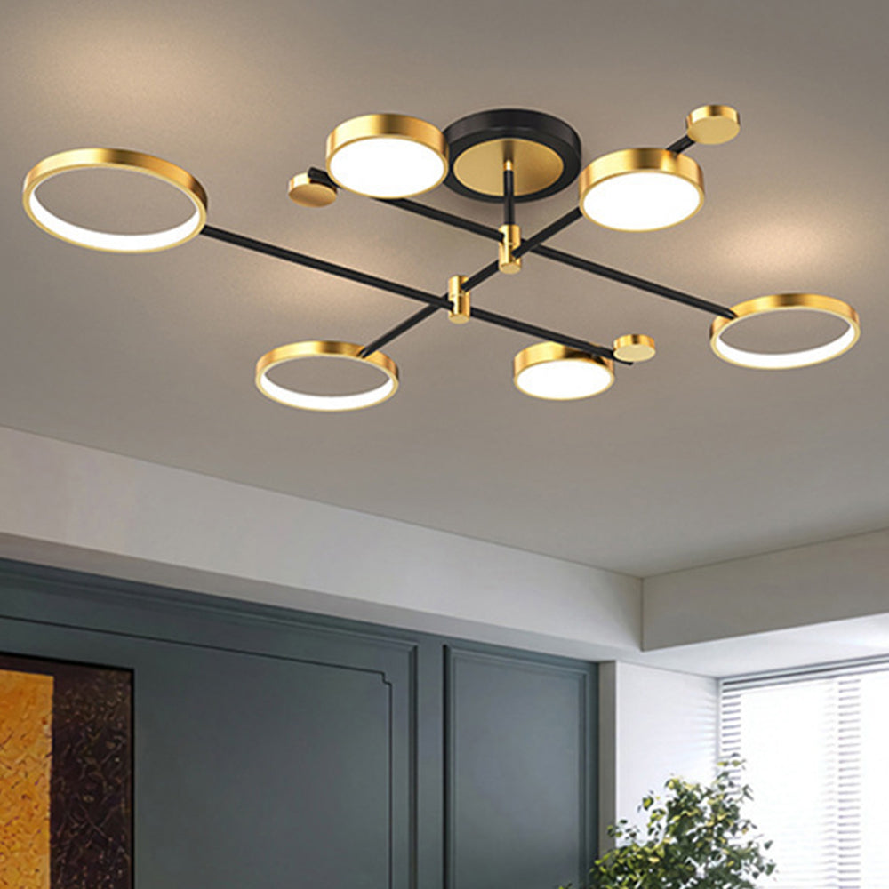 Contemporary Ringed Ceiling Light