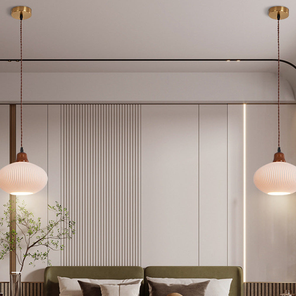 Handcrafted White Ceramic Light