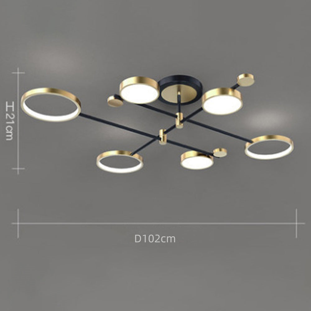 Contemporary Ringed Ceiling Light