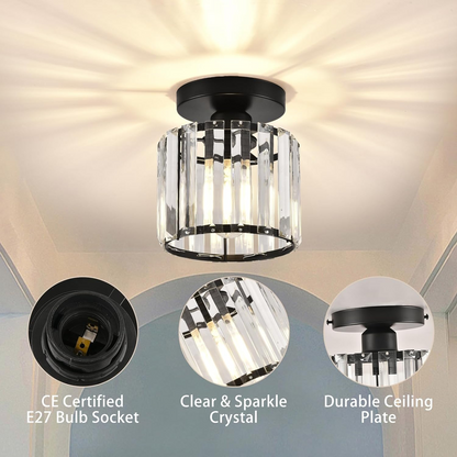 Set of 2 Crystal Ceiling Lights