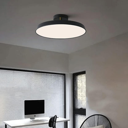 White Semi-Flush LED Light