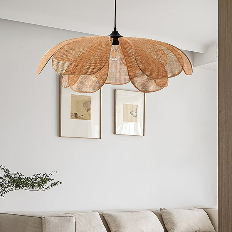 Rattan Petal Ceiling Light