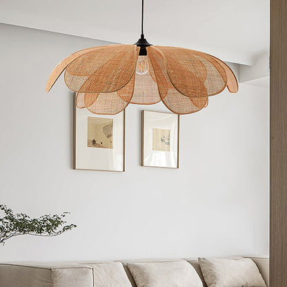 Rattan Petal Ceiling Light