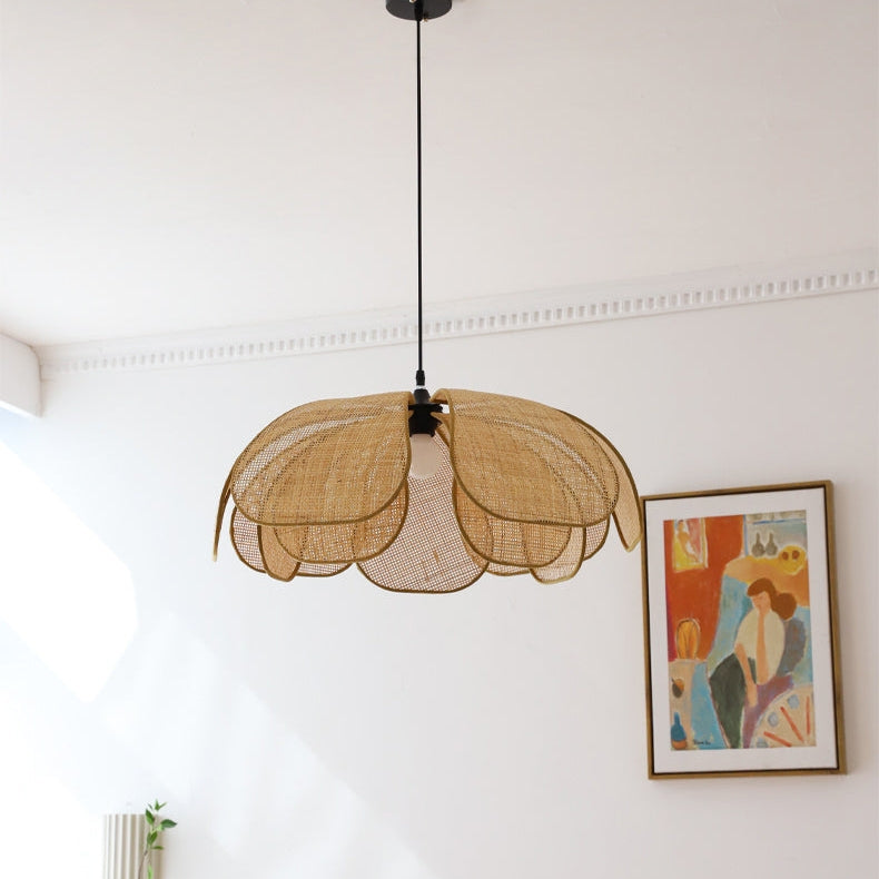 Rattan Petal Ceiling Light