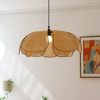 Rattan Petal Ceiling Light