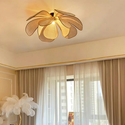 Rattan Petal Ceiling Light