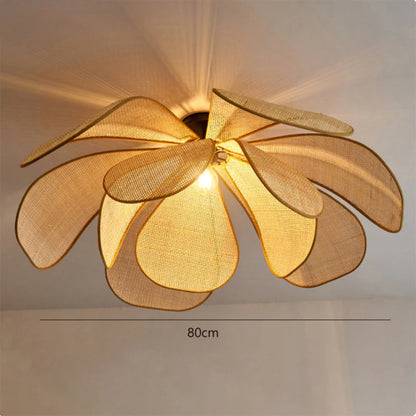 Rattan Petal Ceiling Light