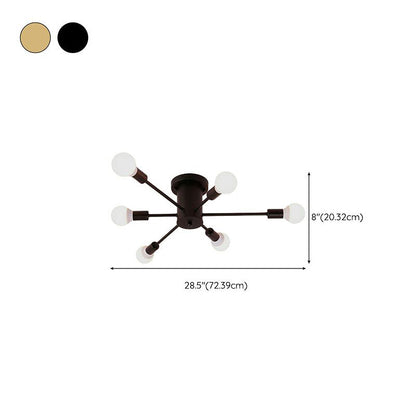 Gold Iron Bedroom Chandelier