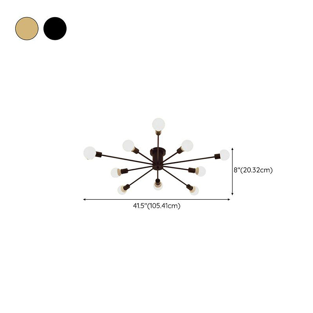 Gold Iron Bedroom Chandelier