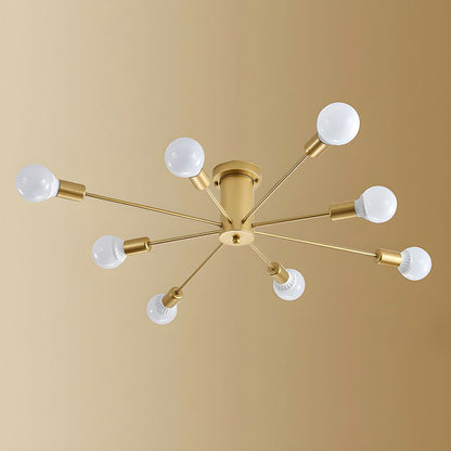 Gold Iron Bedroom Chandelier