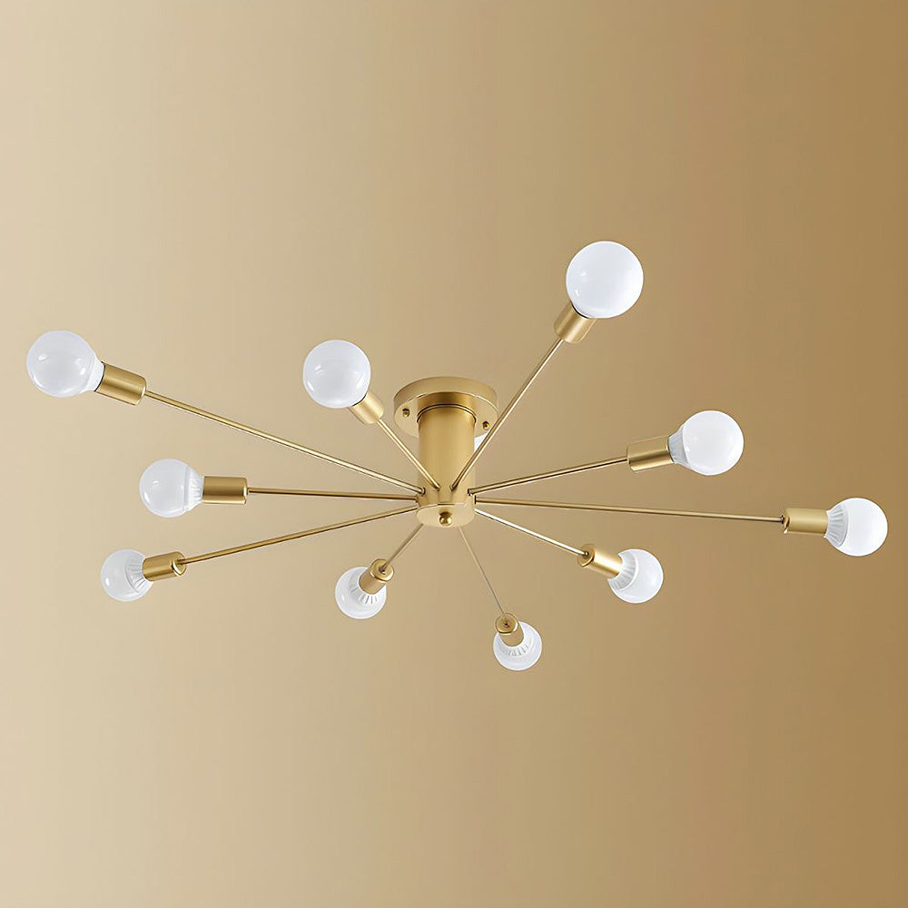 Gold Iron Bedroom Chandelier