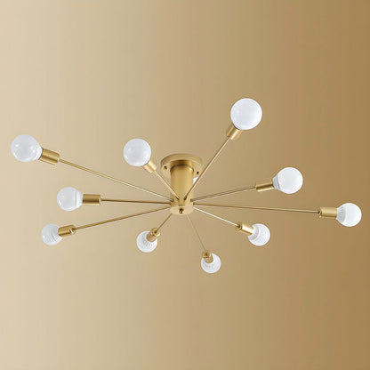 Gold Iron Bedroom Chandelier