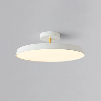 White Semi-Flush LED Light