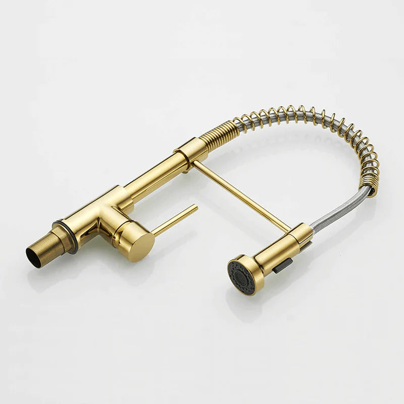 Modern Kitchen Faucet with Pull-Down Spring Sprayer