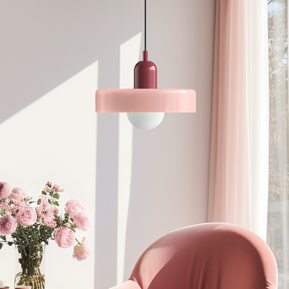 Colorful Bauhaus Glass Pendant