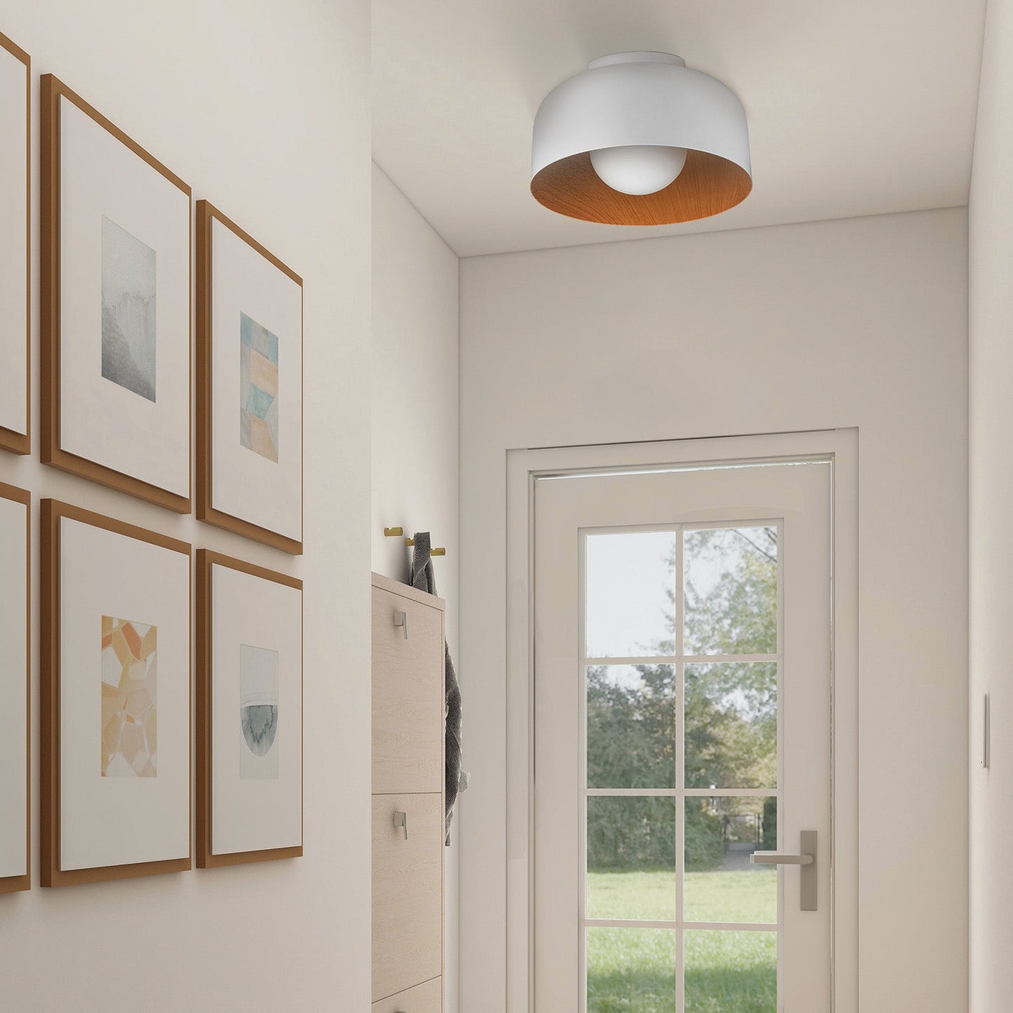 Sleek Metal Dome Light