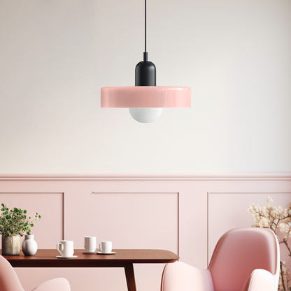 Colorful Bauhaus Glass Pendant