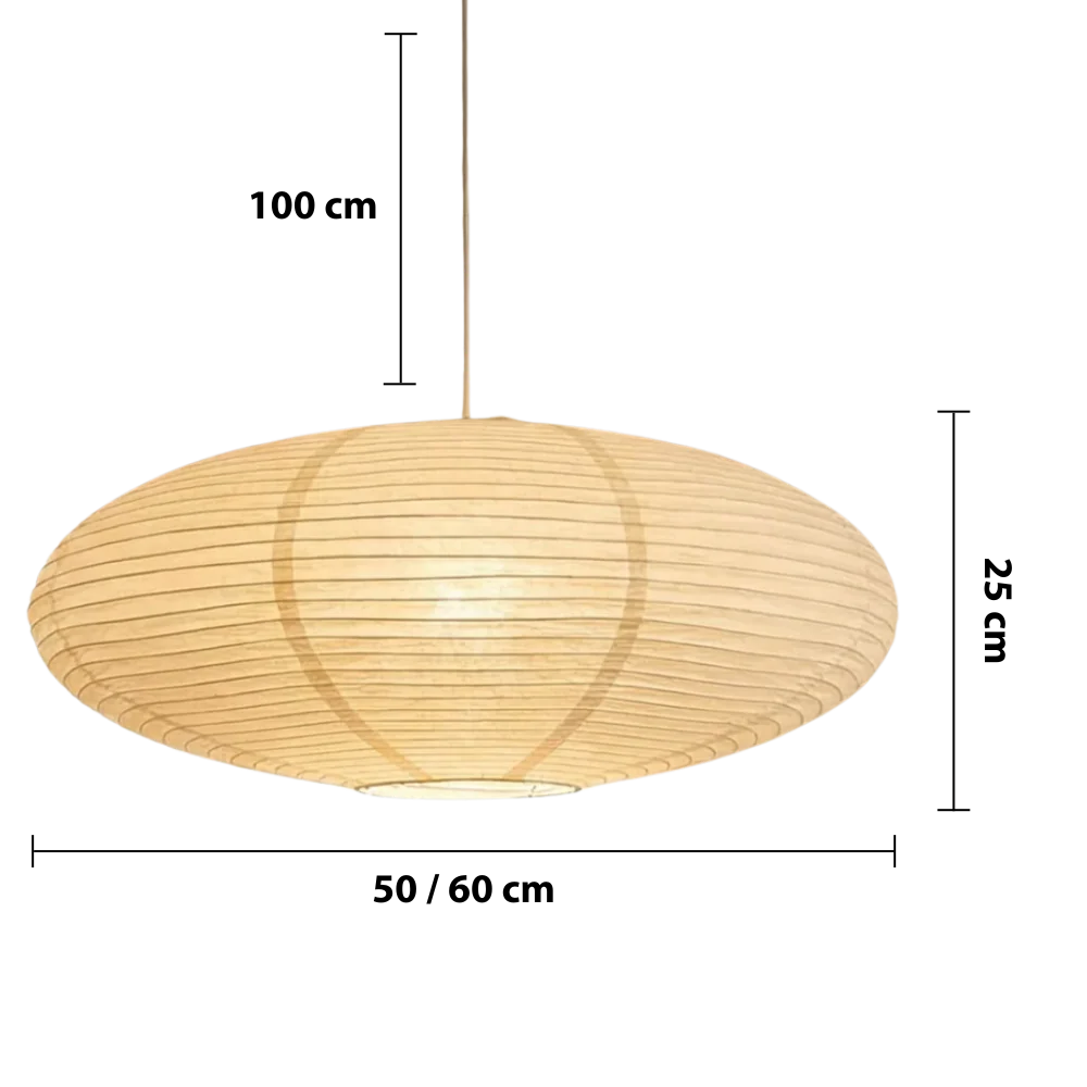Minimalist paper pendant lamp