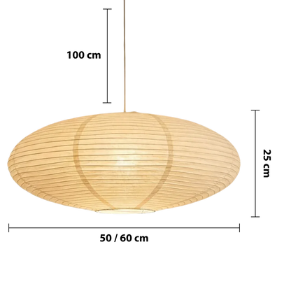 Minimalist paper pendant lamp