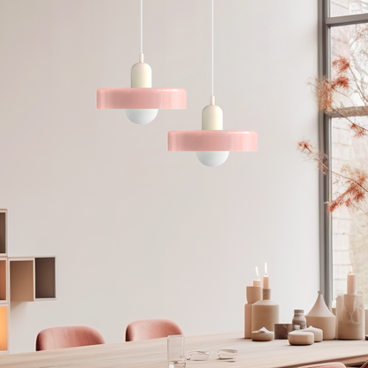 Colorful Bauhaus Glass Pendant