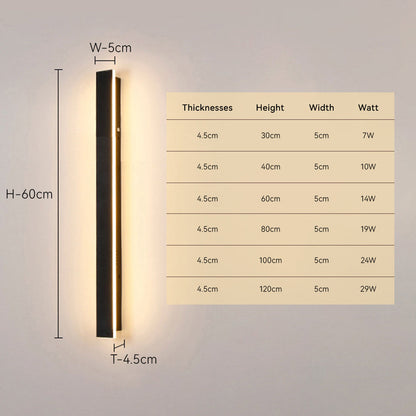 IP65 Black Outdoor LED Wall Light