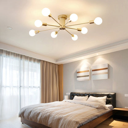 Gold Iron Bedroom Chandelier