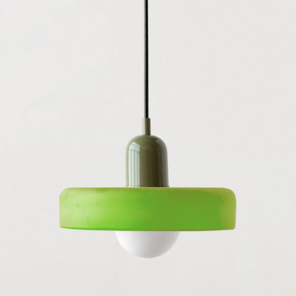 Colorful Bauhaus Glass Pendant