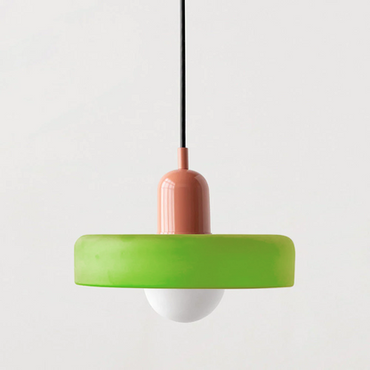 Colorful Bauhaus Glass Pendant