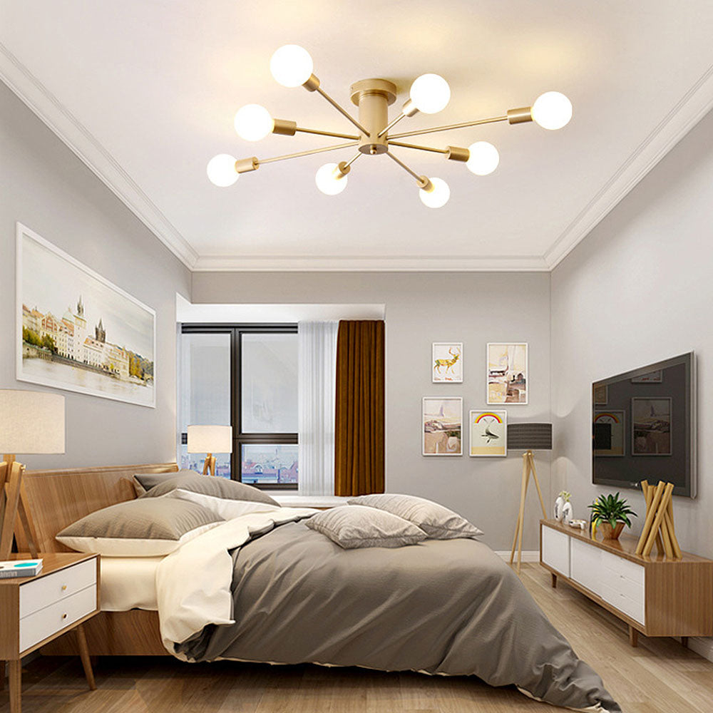 Gold Iron Bedroom Chandelier