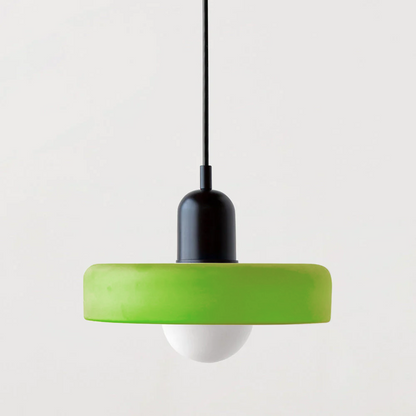 Colorful Bauhaus Glass Pendant