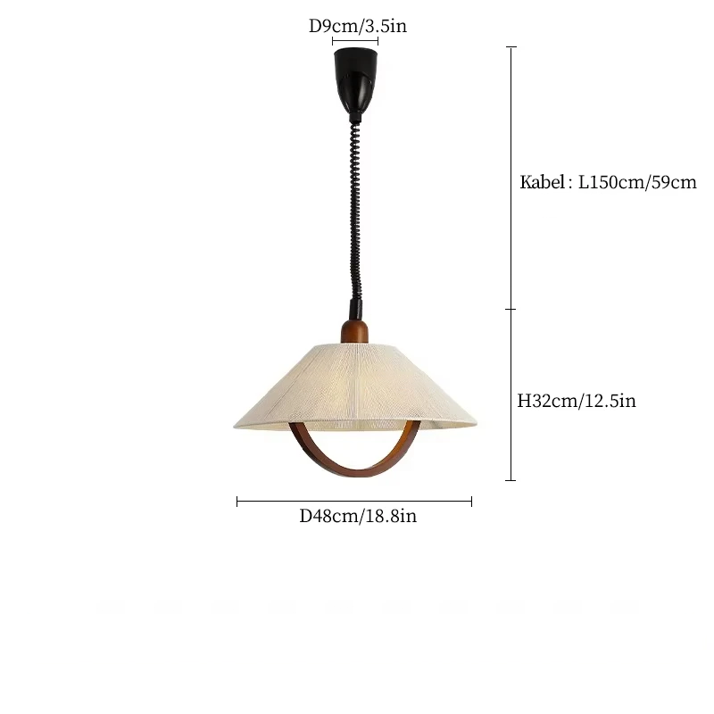 Wood Glass Ceiling Lamp
