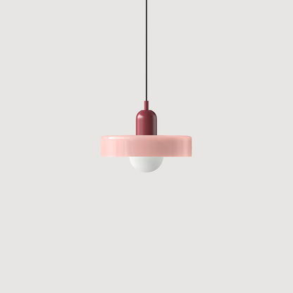 Colorful Bauhaus Glass Pendant