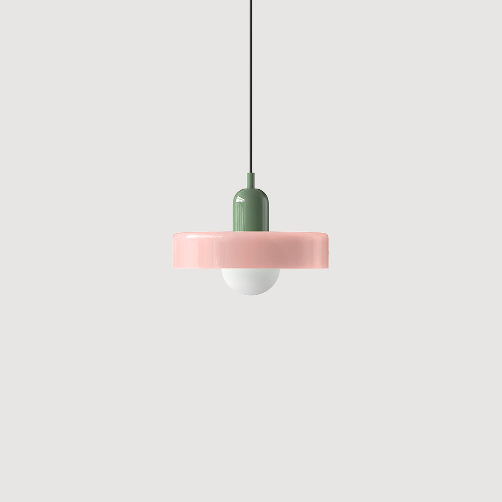 Colorful Bauhaus Glass Pendant
