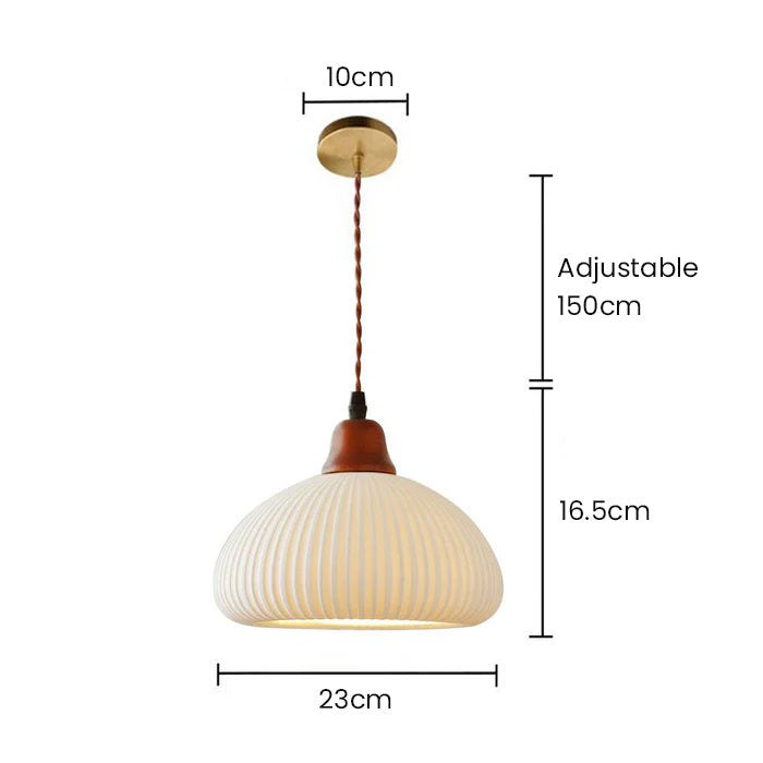 Handcrafted White Ceramic Light