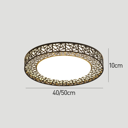 Geometric Flush Ceiling Lamp