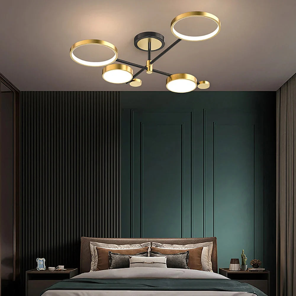 Contemporary Ringed Ceiling Light
