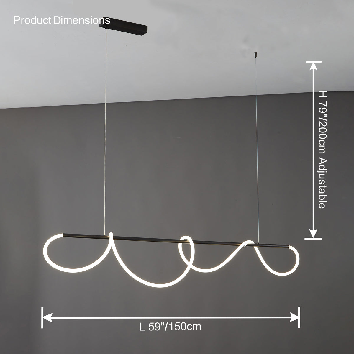 Modern LED pendant light with rope pattern