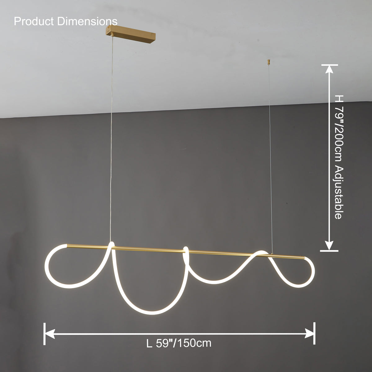 Modern LED pendant light with rope pattern