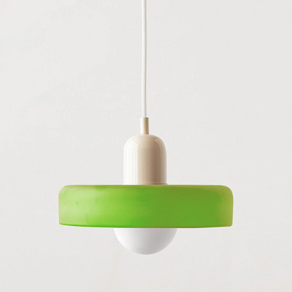 Colorful Bauhaus Glass Pendant