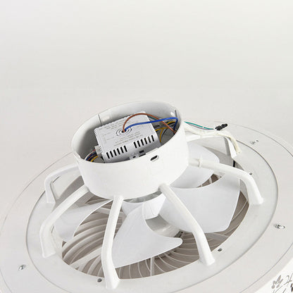Modern Round Wood LED Ceiling Fan Light