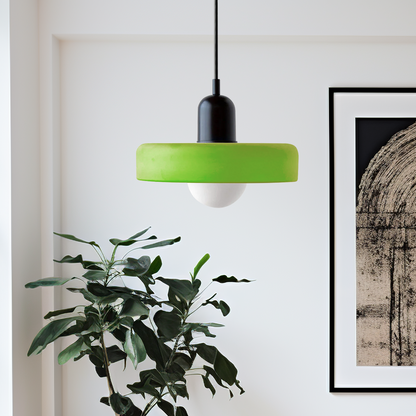 Colorful Bauhaus Glass Pendant