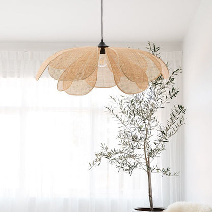 Rattan Petal Ceiling Light