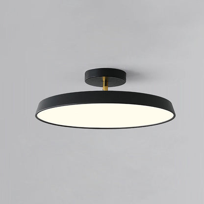 White Semi-Flush LED Light
