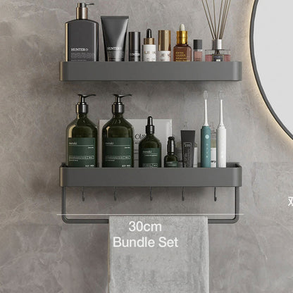 Modern Gray Bathroom Shelf