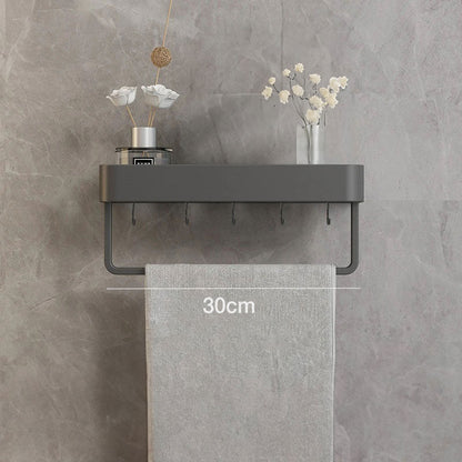 Modern Gray Bathroom Shelf