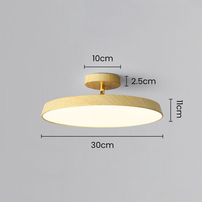 White Semi-Flush LED Light